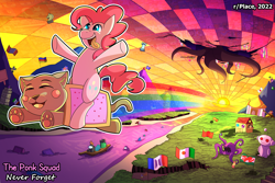 Size: 3000x2000 | Tagged: safe, artist:littletigressda, derpibooru import, pinkie pie, earth pony, pony, april fools, nyan cat, r/place, reddit, solo