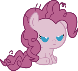 Size: 875x800 | Tagged: safe, artist:foxyfell1337, derpibooru import, mean pinkie pie, pony, the mean 6, baby, baby pony, clone, show accurate, simple background, solo, transparent background, younger