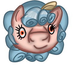 Size: 4000x3580 | Tagged: artist needed, source needed, safe, derpibooru import, cozy glow, pegasus, pony, bow, cozy glow's bow, creepy, disembodied head, female, filly, foal, hair bow, head only, looking at you, nightmare fuel, simple background, transparent background, uncanny valley