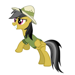 Size: 2449x2449 | Tagged: safe, artist:theaceofspadez, derpibooru import, daring do, pegasus, pony, female, folded wings, full body, grin, high res, hooves, mare, simple background, smiling, solo, tail, transparent background, vector, wings