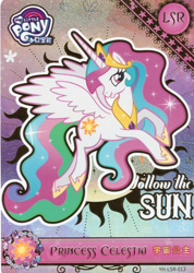 Size: 2856x4008 | Tagged: safe, derpibooru import, princess celestia, alicorn, pony, g4, card, female, kayou, mare, merchandise, my little pony logo, official, solo, text, trading card