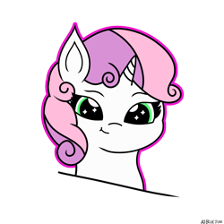 Size: 2048x2048 | Tagged: safe, artist:msbluejune, derpibooru import, sweetie belle, unicorn, cute, diasweetes, female, filly, foal, simple background, solo, transparent background