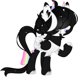 Size: 1094x1071 | Tagged: safe, artist:cafne, derpibooru import, oc, oc only, pony, base used, ear fluff, ears, female, hair over eyes, hoof polish, horns, mare, raised hoof, raised leg, simple background, smiling, solo, transparent background, wings