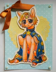 Size: 2889x3665 | Tagged: safe, artist:pessadie, derpibooru import, oc, oc only, pegasus, pony, cloak, clothes, cloven hooves, pegasus oc, solo, traditional art, wings