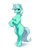 Size: 2413x3200 | Tagged: safe, artist:aquaticvibes, derpibooru import, lyra heartstrings, pony, unicorn, bipedal, female, looking at you, looking sideways, mare, simple background, smiling, smiling at you, solo, white background