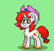 Size: 206x193 | Tagged: safe, derpibooru import, oc, oc:shallow light, pony, green background, happy, orange eyes, pony town, simple background