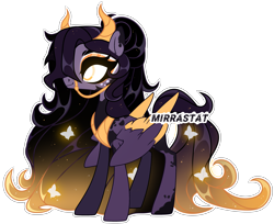 Size: 3299x2698 | Tagged: safe, artist:mirrastat, derpibooru import, oc, oc only, pony, base used, bridle, colored wings, ethereal mane, eyelashes, female, horns, makeup, mare, simple background, smiling, solo, starry mane, tack, transparent background, two toned wings, wings