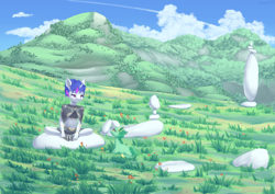 Size: 4961x3508 | Tagged: safe, artist:aurorarhythm, derpibooru import, oc, anthro, bsm, mountain, scenery