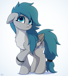 Size: 900x1000 | Tagged: safe, artist:luminousdazzle, derpibooru import, oc, oc only, pegasus, pony, bracelet, chest fluff, cute, female, freckles, hairtie, hoof fluff, jewelry, lineart, long mane, looking up, mare, ocbetes, pegasus oc, shy, simple background, solo, white background