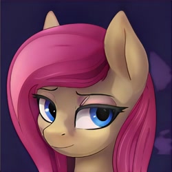 Size: 1024x1024 | Tagged: safe, artist:thisponydoesnotexist, derpibooru import, oc, pony, female, looking at you, mare, neural network, not fluttershy, simple background, solo