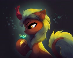 Size: 3810x3048 | Tagged: safe, artist:magnaluna, derpibooru import, cinder glow, summer flare, dragonfly, insect, kirin, female, looking at something, solo