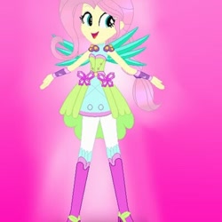 Size: 800x800 | Tagged: safe, derpibooru import, fluttershy, equestria girls, crystal guardian, female, lowres, sleeveless, solo