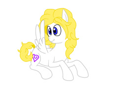 Size: 800x600 | Tagged: safe, artist:machacapigeon, oc, pegasus, pony, lying down, male, simple background, smiling, white background, wings extended