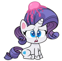 Size: 1167x1164 | Tagged: safe, derpibooru import, edit, edited screencap, screencap, rarity, pony, unicorn, my little pony: pony life, princess probz, background removed, food, ice cream, not a vector, simple background, transparent background, unshorn fetlocks