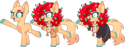 Size: 6806x2587 | Tagged: safe, artist:kurosawakuro, derpibooru import, oc, earth pony, pony, bald, female, mare, offspring, parent:bright mac, parent:pear butter, simple background, solo, transparent background