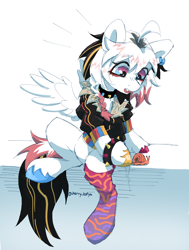 Size: 2280x3020 | Tagged: safe, artist:kotya, derpibooru import, oc, oc only, pegasus, pony, pegasus oc, snail, solo