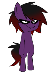 Size: 575x798 | Tagged: safe, artist:zeffdakilla, derpibooru import, oc, oc only, oc:frankie fang, anthro, pegasus, .mov, base used, bipedal, creepypasta, emo, evil, fluttershed, hidden wings, pony.mov, shed.mov, simple background, smiling, solo, standing, transparent background