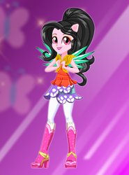 Size: 434x586 | Tagged: safe, artist:karalovely, derpibooru import, oc, equestria girls, boots, crystal guardian, high heel boots, shoes, solo