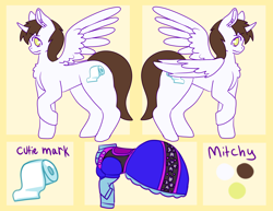 Size: 6464x5000 | Tagged: safe, artist:fatfurparadise, derpibooru import, oc, oc:mitchy, alicorn, alicorn oc, clothes, dress, femboy, horn, male, reference sheet, solo, wings