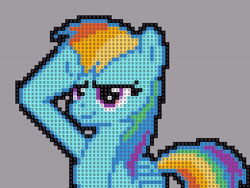 Size: 8320x6272 | Tagged: safe, derpibooru import, rainbow dash, pegasus, female, mare, r/place, rainbow dash salutes, salute