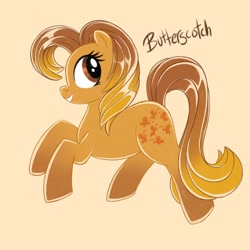 Size: 2000x2000 | Tagged: safe, artist:mediocremare, derpibooru import, butterscotch (g1), earth pony, pony, simple background, solo