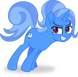Size: 4233x4199 | Tagged: safe, artist:thatusualguy06, derpibooru exclusive, derpibooru import, oc, oc only, oc:derpthereum, pony, unicorn, .svg available, absurd resolution, april fools, april fools 2022, derpibooru, derpibooru ponified, derpthereum, female, full body, grin, hooves, horn, looking at you, mare, meta, movie accurate, not trixie, ponified, red eyes, shadow, sharp teeth, simple background, smiling, smiling at you, solo, standing, svg, tail, teeth, transparent background, two toned mane, two toned tail, vector