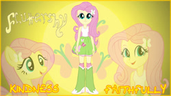 Size: 1244x700 | Tagged: safe, artist:rupahrusyaidi, derpibooru import, fluttershy, equestria girls, boots, clothes, high heel boots, shirt, shoes, skirt, socks, solo