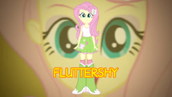 Size: 1244x700 | Tagged: safe, artist:rupahrusyaidi, derpibooru import, fluttershy, equestria girls, boots, clothes, high heel boots, shirt, shoes, skirt, socks, solo