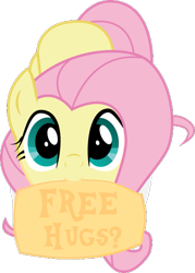 Size: 423x590 | Tagged: safe, artist:decokelow, derpibooru import, fluttershy, pegasus, pony, cute, female, free hugs, hug request, looking at you, looking up, looking up at you, mare, mouth hold, nom, shyabetes, simple background, sitting, solo, transparent background