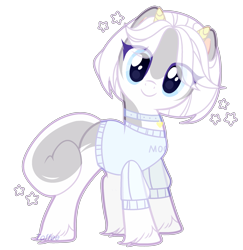 Size: 2269x2338 | Tagged: safe, artist:toffeelavender, derpibooru import, oc, oc only, pony, base used, clothes, collar, eye clipping through hair, eyelashes, female, mare, simple background, smiling, solo, transparent background, unshorn fetlocks