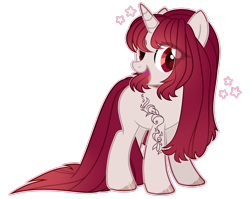 Size: 2742x2188 | Tagged: safe, artist:toffeelavender, derpibooru import, oc, oc only, pony, unicorn, base used, eyelashes, female, hoof polish, horn, mare, open mouth, simple background, smiling, solo, tattoo, transparent background, unicorn oc