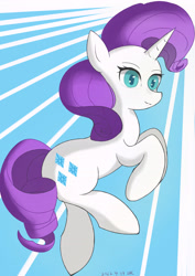 Size: 2480x3508 | Tagged: safe, artist:redriver, derpibooru import, rarity, unicorn, blue background, simple background