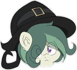 Size: 1864x1701 | Tagged: safe, artist:czu, derpibooru import, oc, oc only, oc:coven, pony, bust, ear fluff, ears, eye clipping through hair, hat, looking at you, male, simple background, solo, transparent background, witch hat