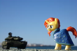 Size: 4608x3072 | Tagged: safe, artist:dingopatagonico, derpibooru import, sunburst, pony, unicorn, irl, photo, solo, tank (vehicle), toy