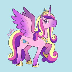 Size: 2048x2048 | Tagged: safe, artist:milliedubois, derpibooru import, princess cadance, alicorn, colored hooves, colored wings, gradient hooves, gradient wings, solo, wings