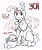 Size: 1834x2160 | Tagged: safe, artist:karamboll, derpibooru import, alicorn, earth pony, pegasus, pony, unicorn, advertisement, animal costume, basket, bunny costume, cape, clothes, commission, costume, easter, egg, female, holiday, kigurumi, male, ribbon, sitting, smiling, solo, ych example, your character here