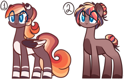 Size: 1900x1231 | Tagged: safe, artist:purplegrim40, derpibooru import, oc, oc only, earth pony, pegasus, pony, colored hooves, duo, ear piercing, earth pony oc, eye clipping through hair, female, mare, pegasus oc, piercing, simple background, smiling, transparent background, wings