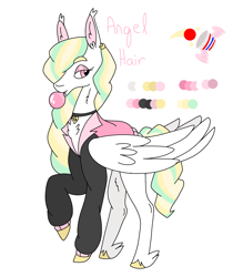 Size: 1750x2000 | Tagged: safe, artist:xaneyraccoon, derpibooru import, oc, oc only, pegasus, pony, bubblegum, chest fluff, clothes, food, gum, magical gay spawn, male, offspring, parent:discord, parent:zephyr breeze, pegasus oc, raised hoof, raised leg, simple background, solo, stallion, transparent background, wings