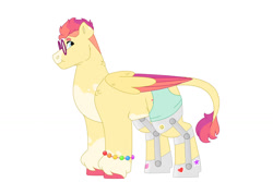 Size: 1280x854 | Tagged: safe, artist:itstechtock, derpibooru import, oc, oc:pins 'n needles, pegasus, pony, male, simple background, solo, stallion, white background