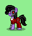 Size: 65x71 | Tagged: safe, artist:dematrix, derpibooru import, cyborg, earth pony, pony, robot, robot pony, clothes, female, green background, mare, picture for breezies, pixel art, pony town, simple background