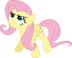 Size: 3739x3000 | Tagged: safe, artist:cloudyglow, derpibooru import, fluttershy, pegasus, pony, putting your hoof down, .ai available, frown, simple background, solo, transparent background, vector