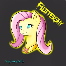 Size: 2048x2048 | Tagged: safe, artist:papery xlp, derpibooru import, fluttershy, pegasus, pony, bust, solo