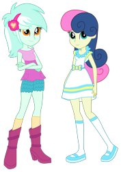 Size: 2500x3525 | Tagged: safe, artist:gmaplay, derpibooru import, bon bon, lyra heartstrings, sweetie drops, equestria girls, simple background, solo, transparent background