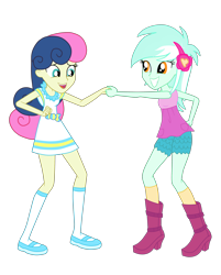 Size: 3010x3752 | Tagged: safe, artist:gmaplay, derpibooru import, bon bon, fine line, lyra heartstrings, maxie, sweetie drops, equestria girls, female, lesbian, lyrabon, shipping, simple background, transparent background