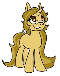 Size: 798x1012 | Tagged: safe, artist:hiddenfaithy, derpibooru import, oc, oc only, oc:biege, pony, unicorn, colored, flat colors, glasses, long mane, simple background, solo, standing, transparent background