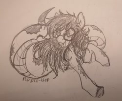 Size: 640x533 | Tagged: safe, artist:purple-blep, derpibooru import, oc, oc:cuppa noodle, lamia, original species, sketch, traditional art