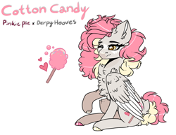 Size: 1280x990 | Tagged: safe, artist:sparky-boi, derpibooru import, oc, oc:cotton candy, pegasus, pony, female, magical lesbian spawn, mare, offspring, parent:pinkie pie, parent:princess luna, parents:lunapie, simple background, solo, white background