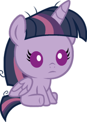 Size: 574x800 | Tagged: safe, artist:foxyfell1337, derpibooru import, mean twilight sparkle, twilight sparkle, twilight sparkle (alicorn), alicorn, pony, ail-icorn, spoiler:interseason shorts, baby, baby pony, simple background, solo, transparent background