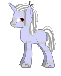 Size: 1466x1833 | Tagged: safe, oc, oc:nafasi nyingine, zebracorn, fanfic art, male, pony maker, unamused, zebracorn oc