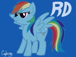 Size: 2048x1536 | Tagged: safe, artist:thebrokencog, derpibooru import, rainbow dash, pegasus, simple background